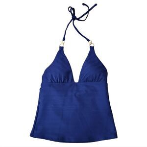 La Blanca Navy Blue Tankini Swim Top